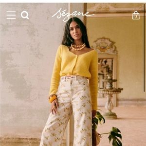 Sezane Barry Cardigan Yellow